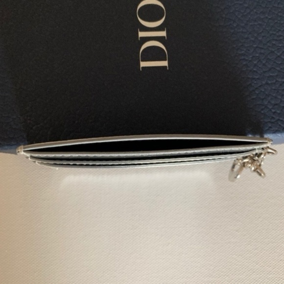 CHRISTIAN DIOR Metallic Cannage Leather Lady Dior Card Holder Silvery - Picture 4 of 11